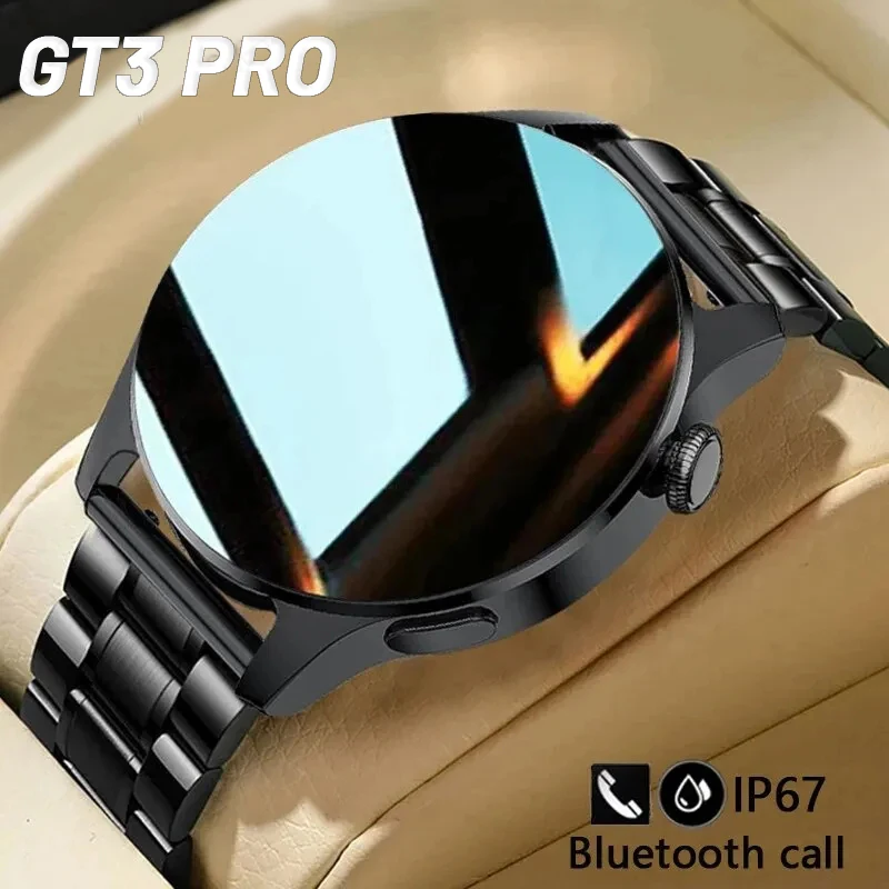 GT3 Pro Smart Watch Men AMOLED 390*390 HD Screen Heart Rate Bluetooth Call IP68 Waterproof SmartWatch 2023 New For Huawei Xiaomi