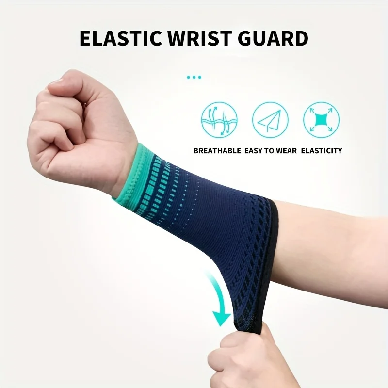 1pc Sports Wrist Guard: Knitted Compression Support for Men & Women\'s Basketball, Badminton,