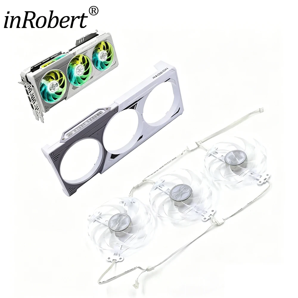

Ф ​ Вентилятор и корпус для видеокарты Asrock RX 9070 9070Ti Steel Legend SL RX9070 RX9070Ti FD9015U12S 4Pin (замена)