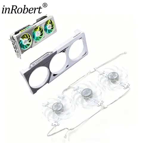 F​or Asrock RX 9070 9070Ti Steel Legend SL RX9070 RX9070Ti FD9015U12S 4Pin Replacement Graphics Card GPU Fan and Shell