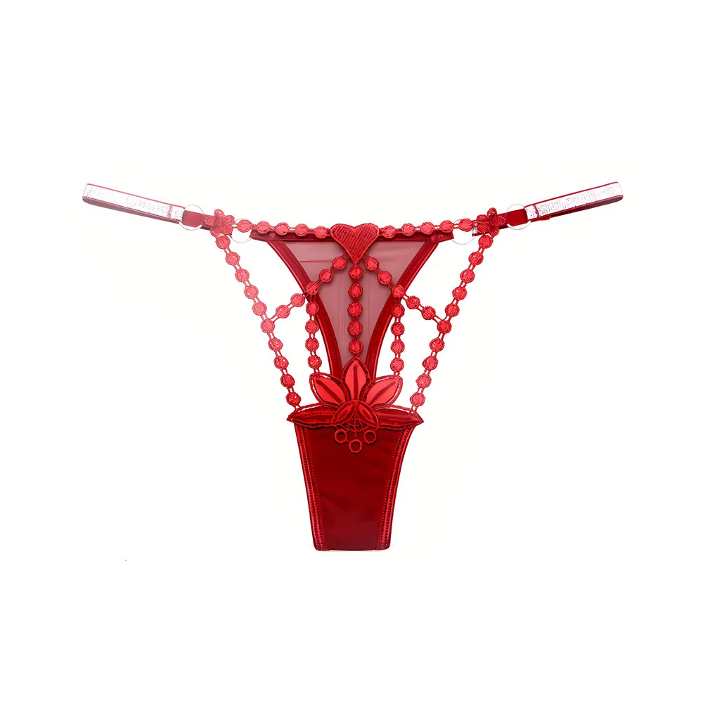 

Sexy European and American women's thong ultra-thin hollow out water-soluble embroidery tempting underwear