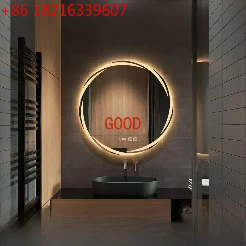 TAO Wall Adhesive Decorative Mirrors Round Mirror Light Room Decoration Led Sticker Modern Home Liquidation House Decor Bathroom
