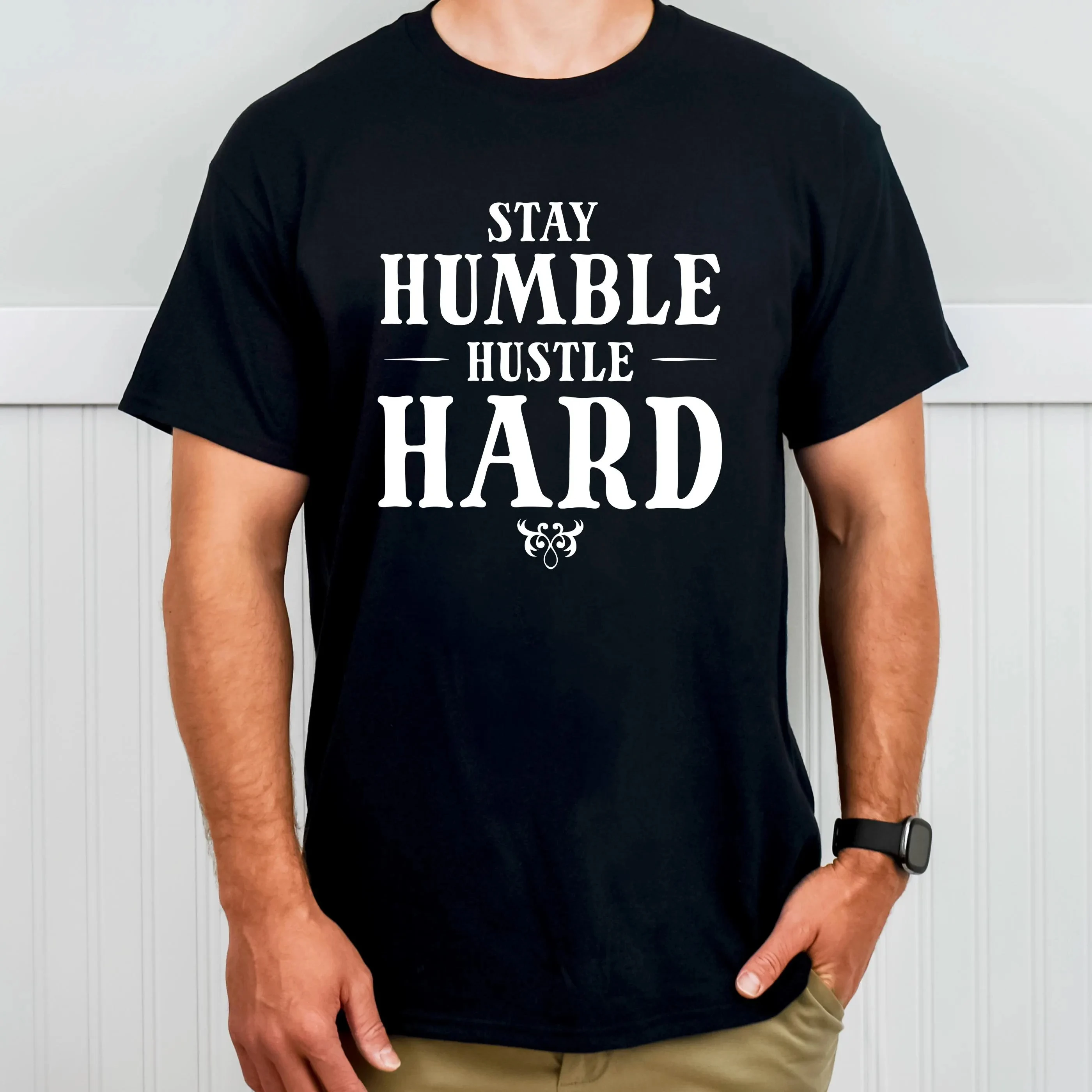 Daily T-shirt That Inspires Success and Determination, Casual Round-neck Shirt Suitable for Both Men and Women