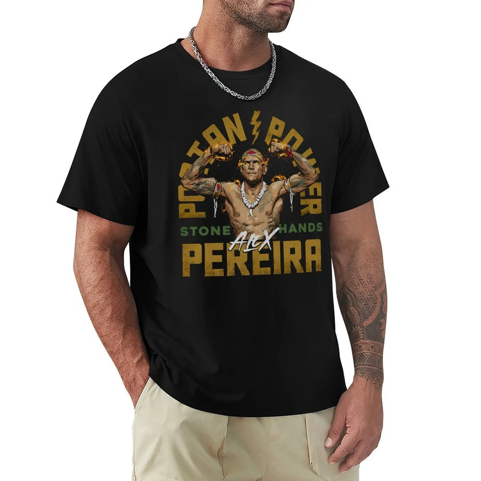 

Alex Pereira T-Shirt Fashion Casual Short Sleeve Top