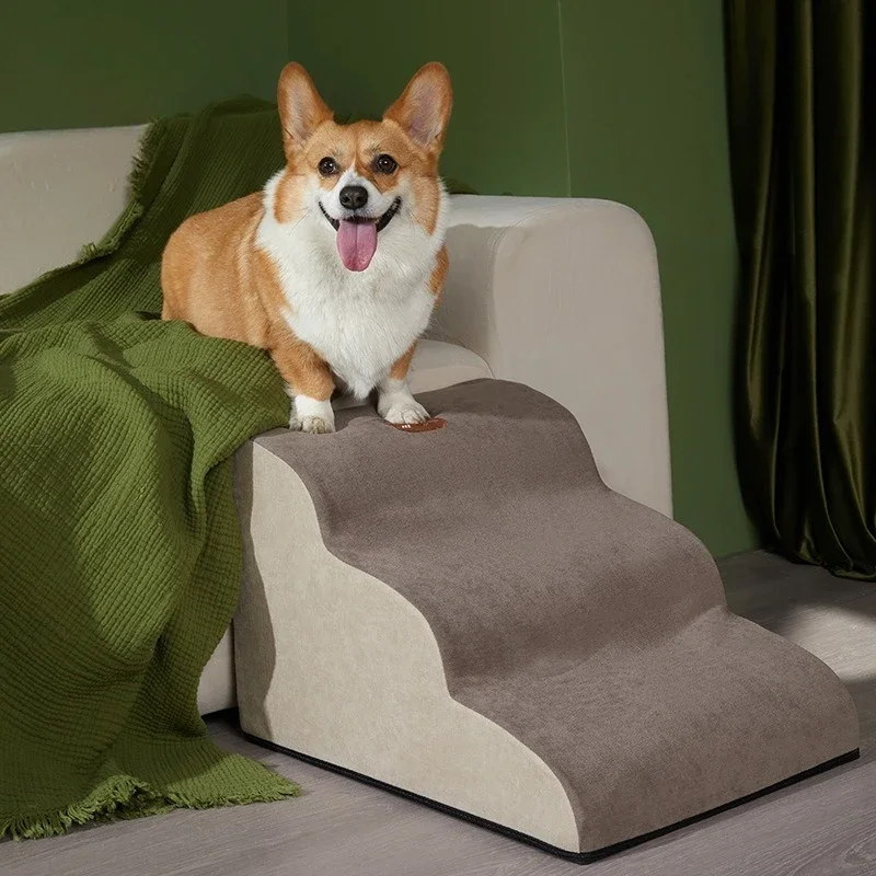 2/3/4layers Pet Ramp Dog Secure Stairs Dog Gate Non-Slip Pet Steps for Older Dogs Pet with Joint Pain Sofa Bed Ladder