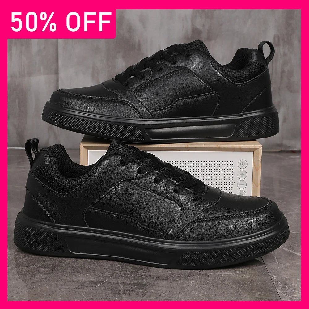 

Mens Board Shoes 39-46 Plus Size 2026 New Student Four Season Flat Comfortable Fashion Casual Lace-up Sports Shoes for Men