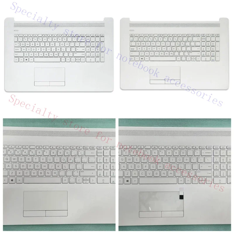 New Keyboard Frame for 17-CA 17-BY 17Q-CS 17-CR 470 G7 TPN-I133 Laptop Top Case Palmrest Keyboard without Backlight White
