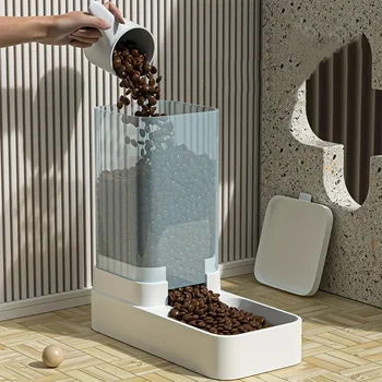 Automatic Pet Feeder & Water Dispenser Set - Gravity-Fed, Durable Plastic for Dogs & Cats 5