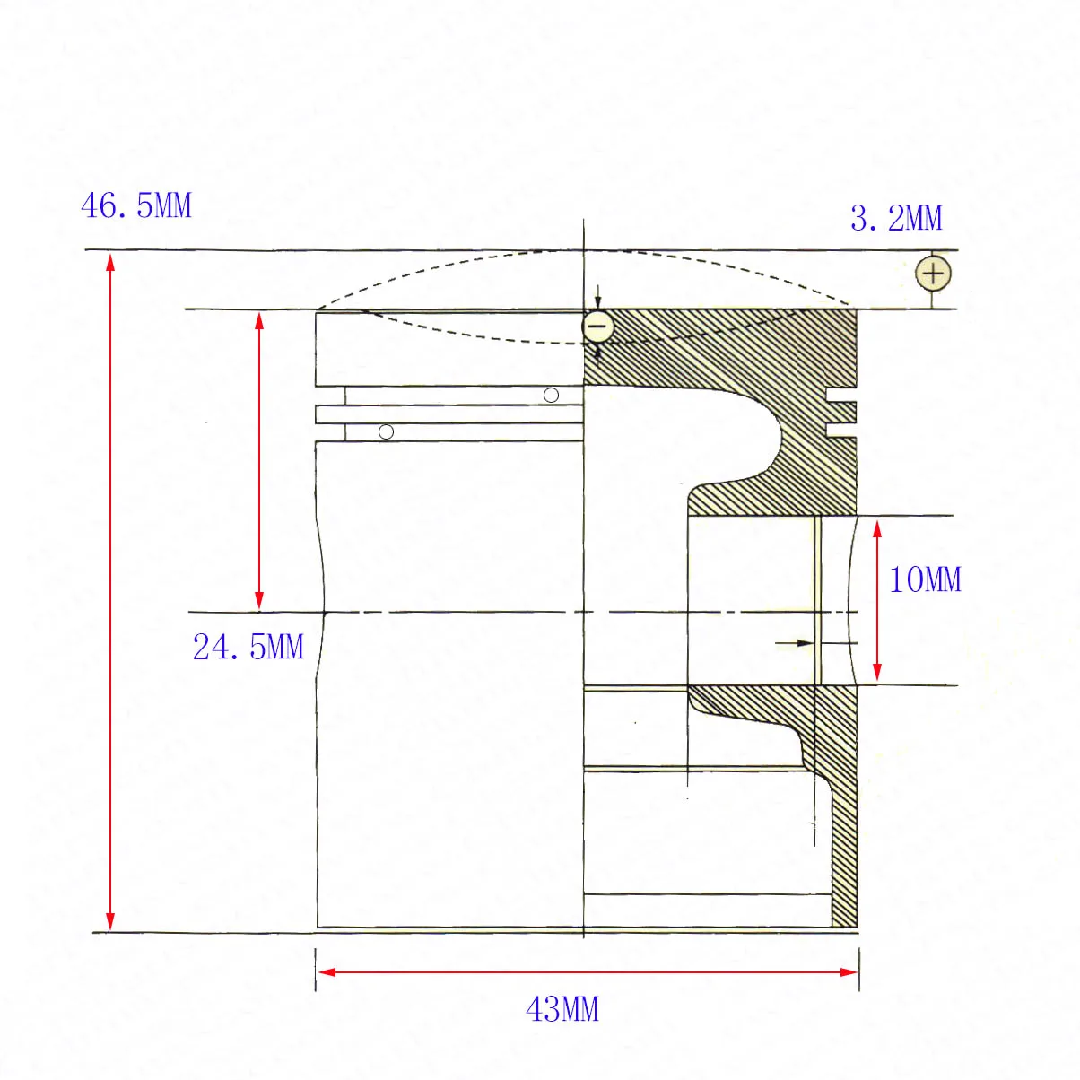 Performance 43MM Cylinder Piston Ring Gasket Kit D1E41QMB TB60 60CC Qingqi Sooter Parts