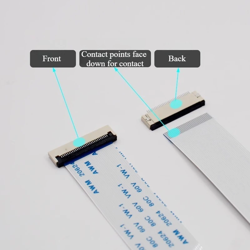 FPC/FFC Connector 0.5mm Pitch 2.0H Clamshell Flat Cable Socket, Environmentally Friendly Temperature-resistant Seat