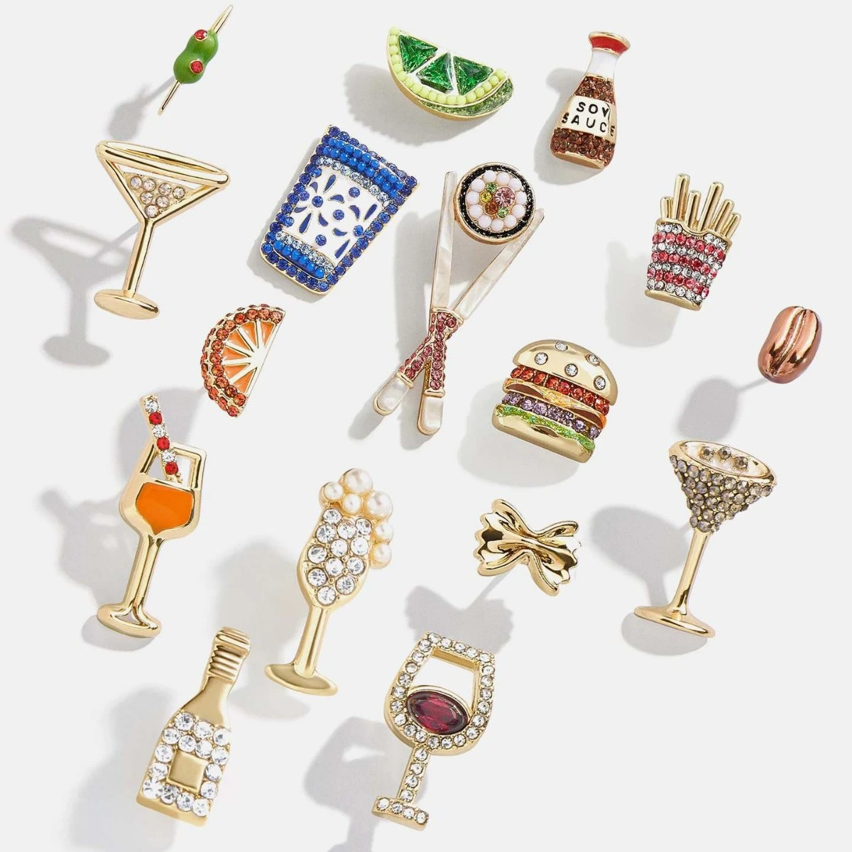 Boucles d'oreilles mignonnes sur le thème alimentaire | Conception de petit déjeuner asymétrique | Bijoux en Dopamine plaqués or