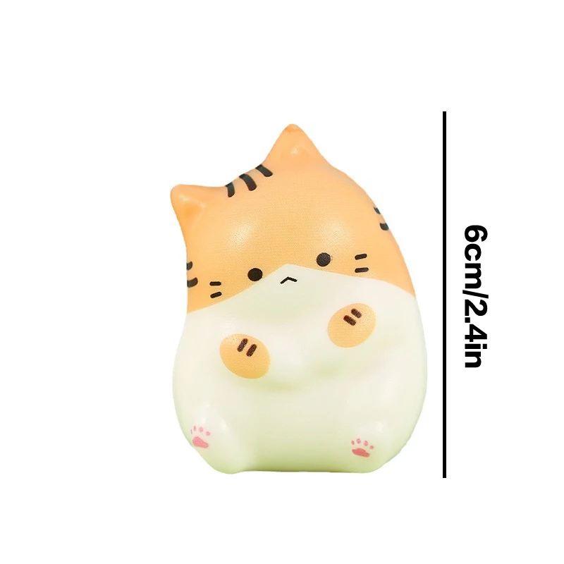 Cartoon Stress Relief Toy Rebound Cocoa Cat Adult Children Artifact Pinch Music Stress Relief Small Toy Cartoon Cute Animal