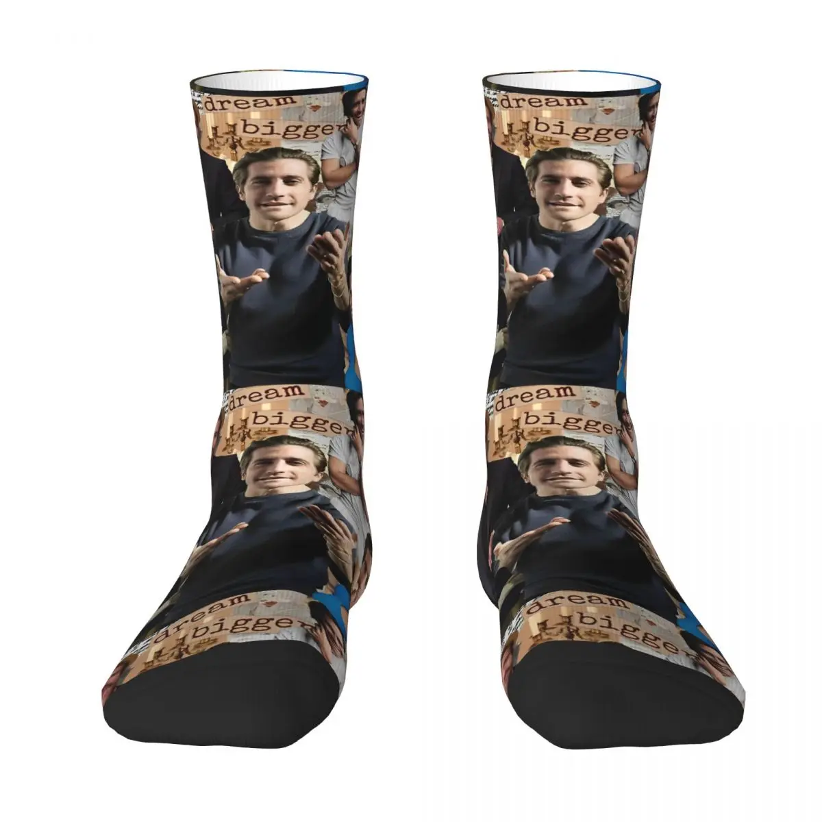 Jake Gyllenhaal Stockings photo Printed Casual Socks Autumn Anti Bacterial Socks Men Skateboard Breathable Socks