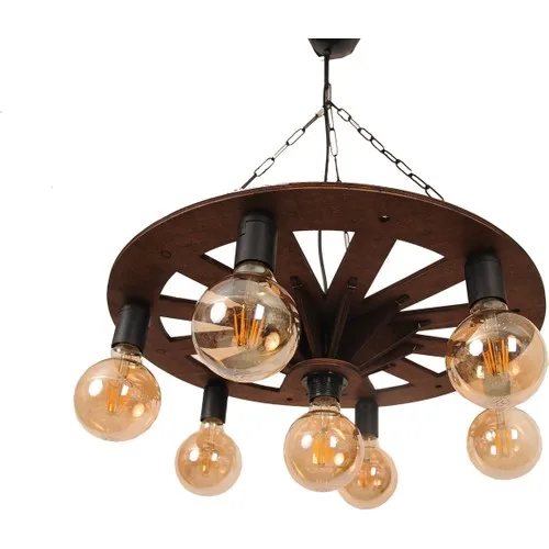 

Vedemo the pole Wooden Wheel Chandelier