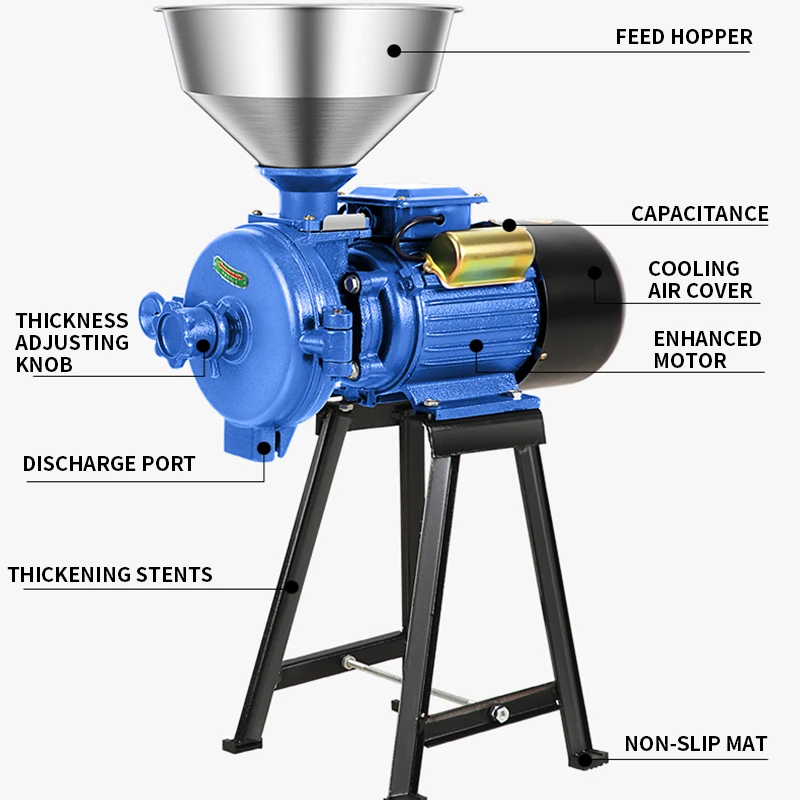 YL90L3-4 Mài Điện Máy Ngũ Cốc Đựng Gia Vị Ngô Máy Bào Hộ Gia Đình Thương Mại Ẩm Ướt Và Khô Cối Xay Thực Phẩm Khô Bột Bột