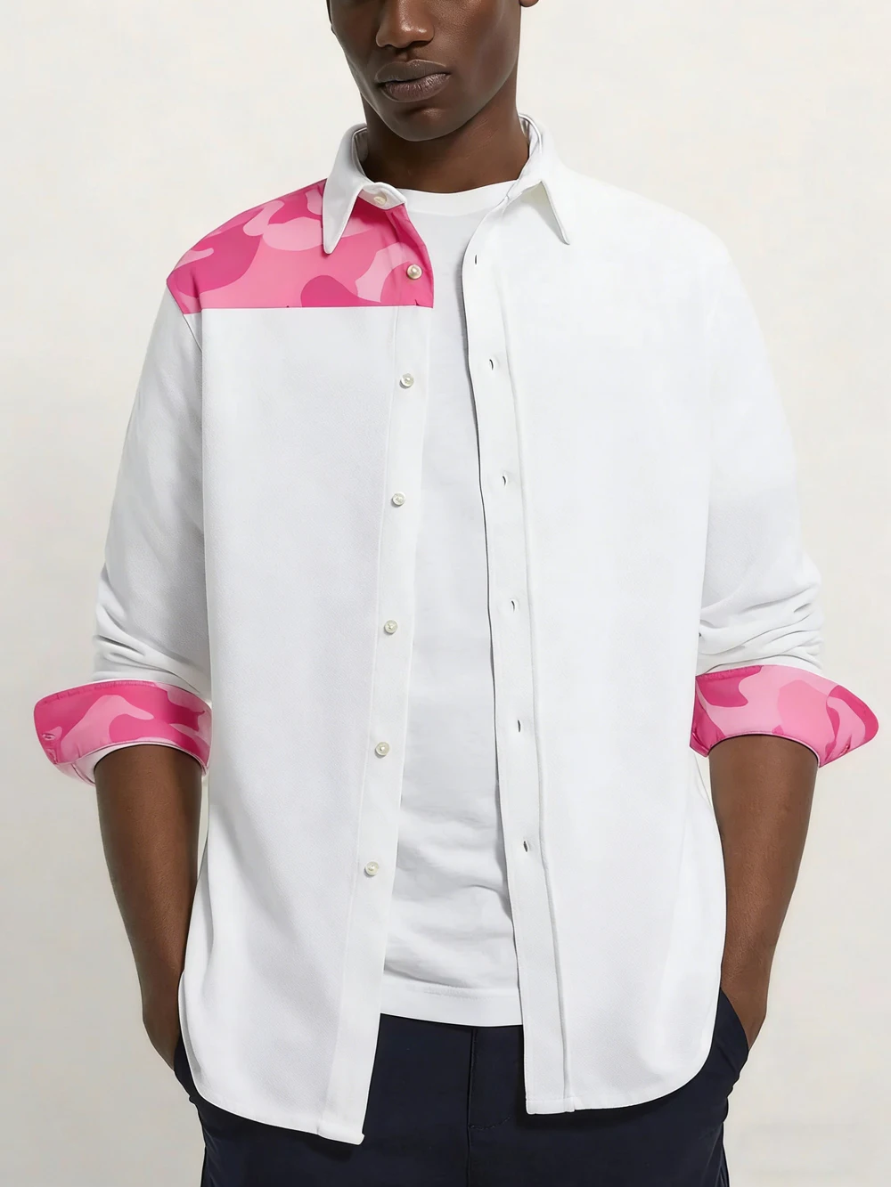 Eenvoudig modieus overhemd met - Large Men Formal Wear recensie en prijs