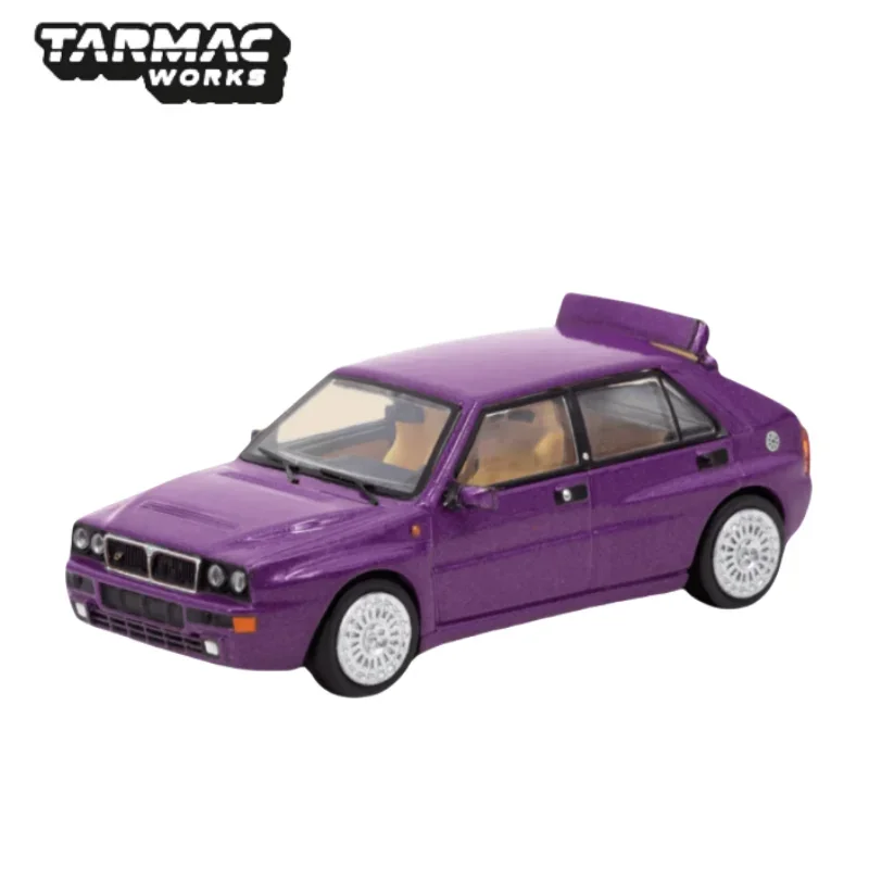 1:64 Lancia Delta HF integrale Viola die cast alloy simulation model, children's collection toys, holiday gifts for children.