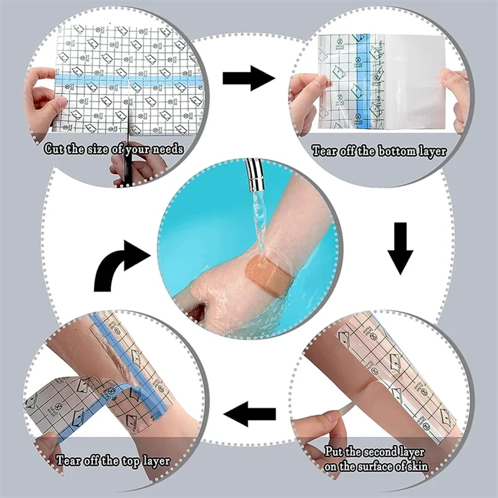 Waterproof Protective Tattoo Healing Film Skin Wound Healing Protective Skin Adhesive Bandages Tattoo Supplies