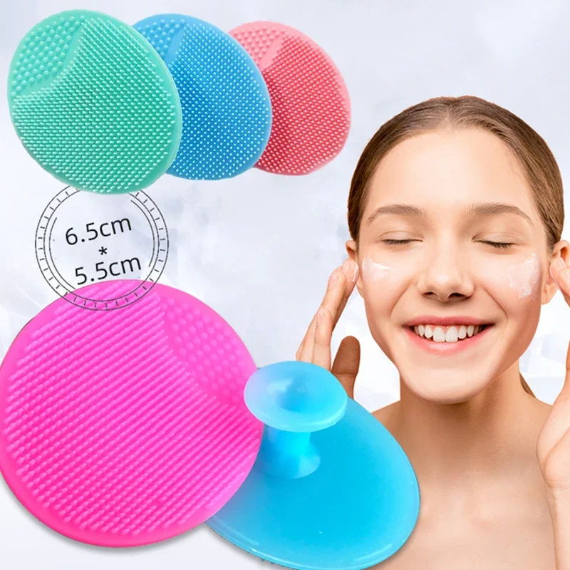 Silicone Cleaning Pad Exfoliating Brush Lifting Face Skin Scrub Suction Cup Baby Face Wash Brushes Massage Face Skin Care Tools