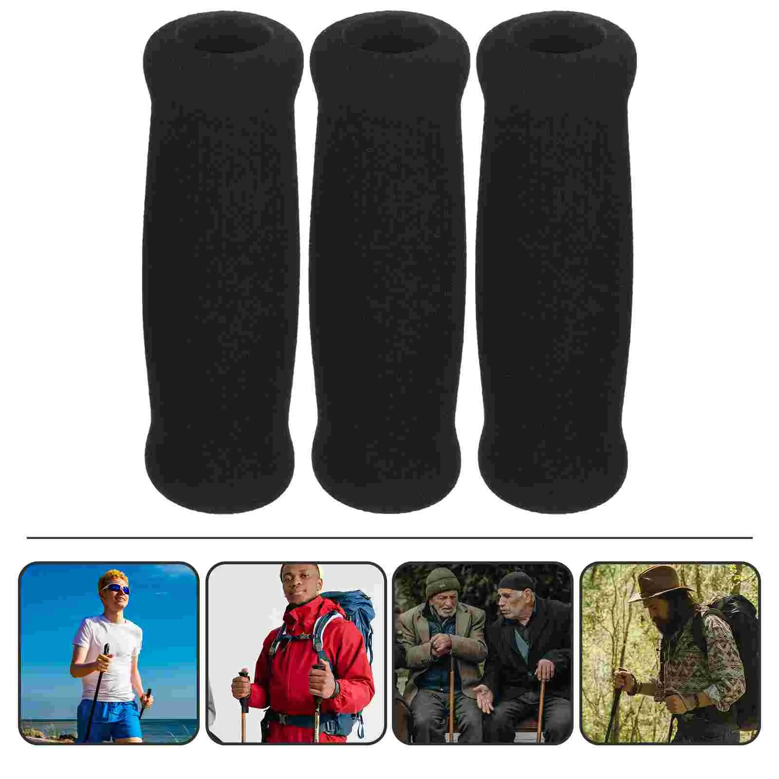 3pcs Walking Cane Handle Grip Walking Cane Grip Cane Handle Grips Walking Cane Accessories cane handle grip replacement