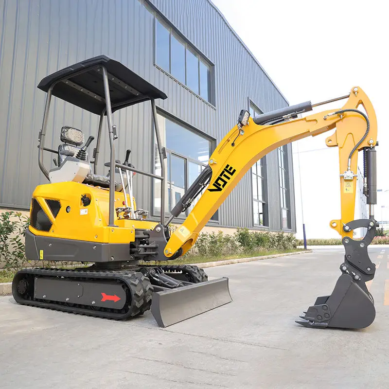 China Hot Sale Mini Excavator 1.8Ton With Hydraulic Thumb Bucket Crawler Small Digger Earthwork Bagger Machine