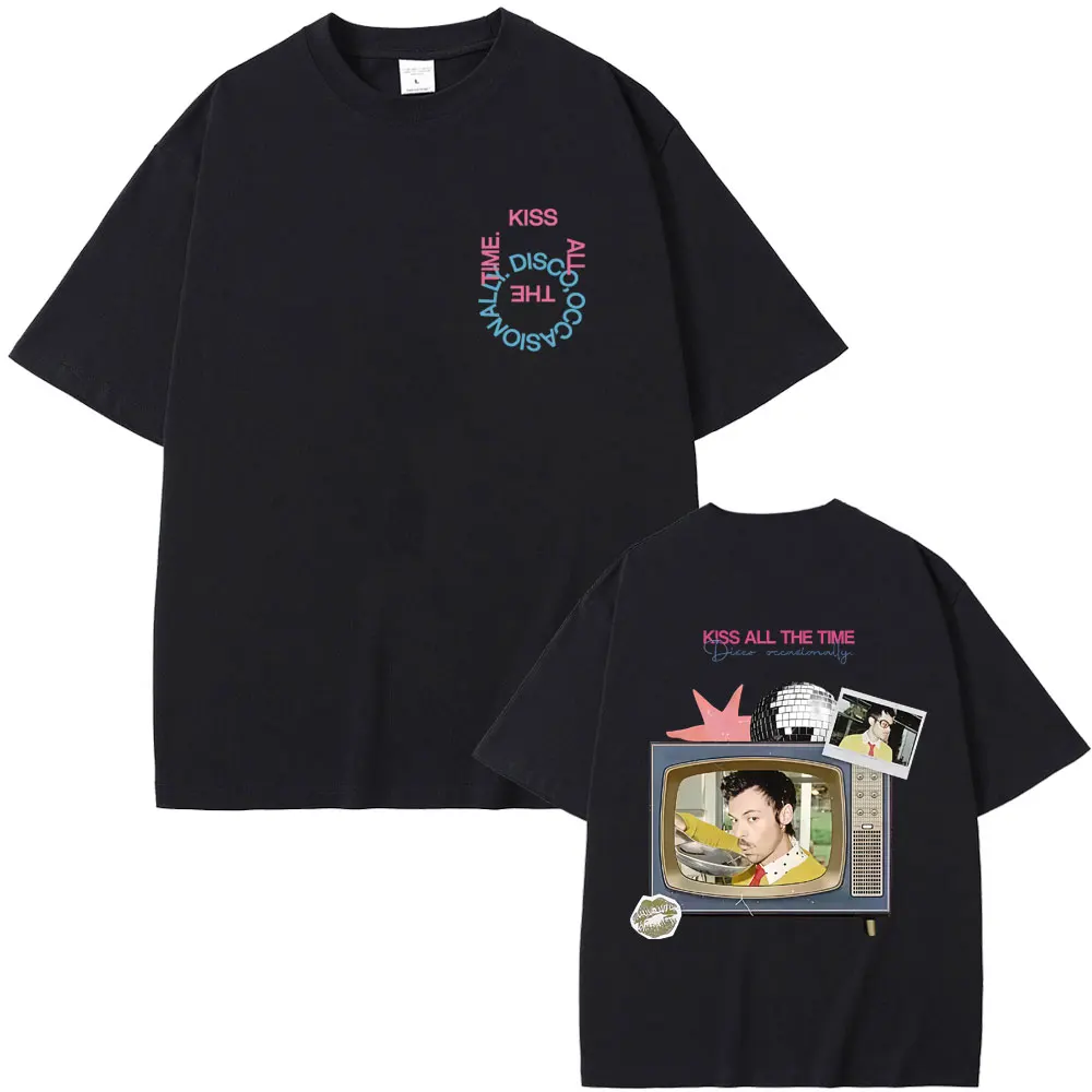 

Kiss All The Time Disco Occasionally Graphic T-shirt Fans Gift Men Women Fashion Pop Music Streetwear Male Oversized T Shirts