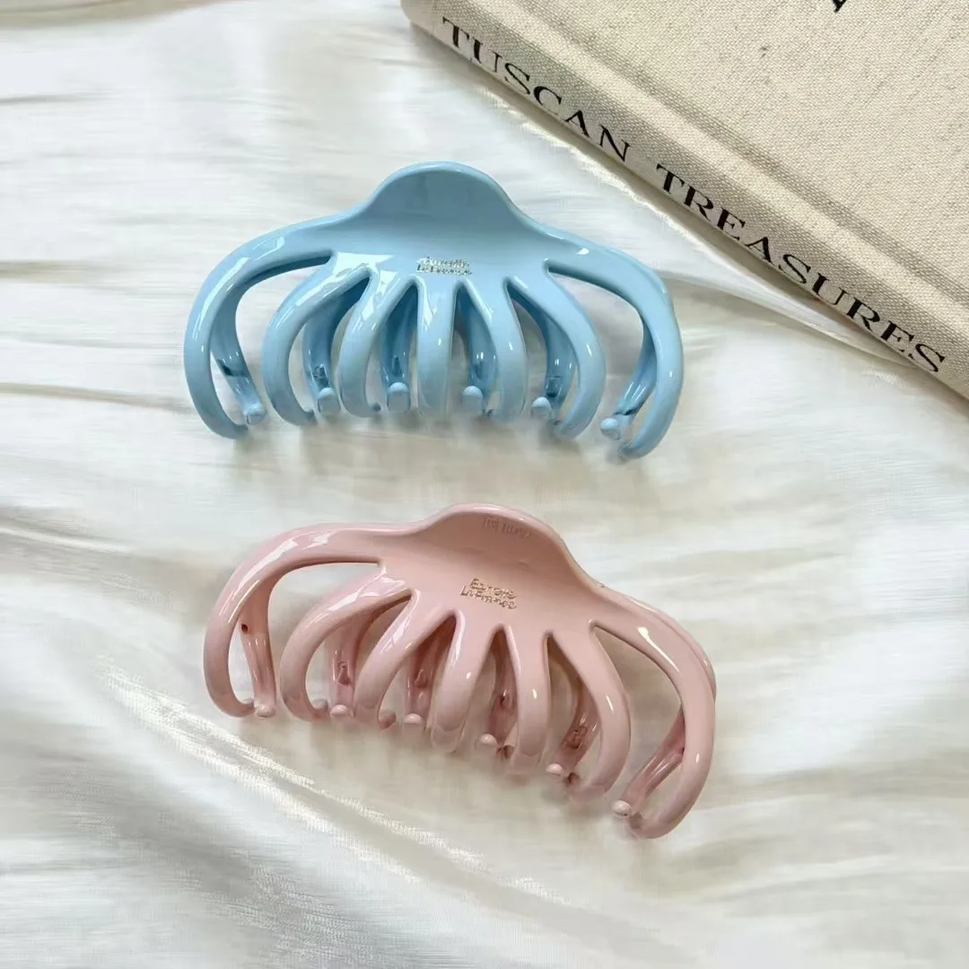 Durable Hair Accessory Women's Large Hair Claw Gripper Clip for Updos Styling Tool Pumpkin Back Head Clamp Hair Accessory Claw