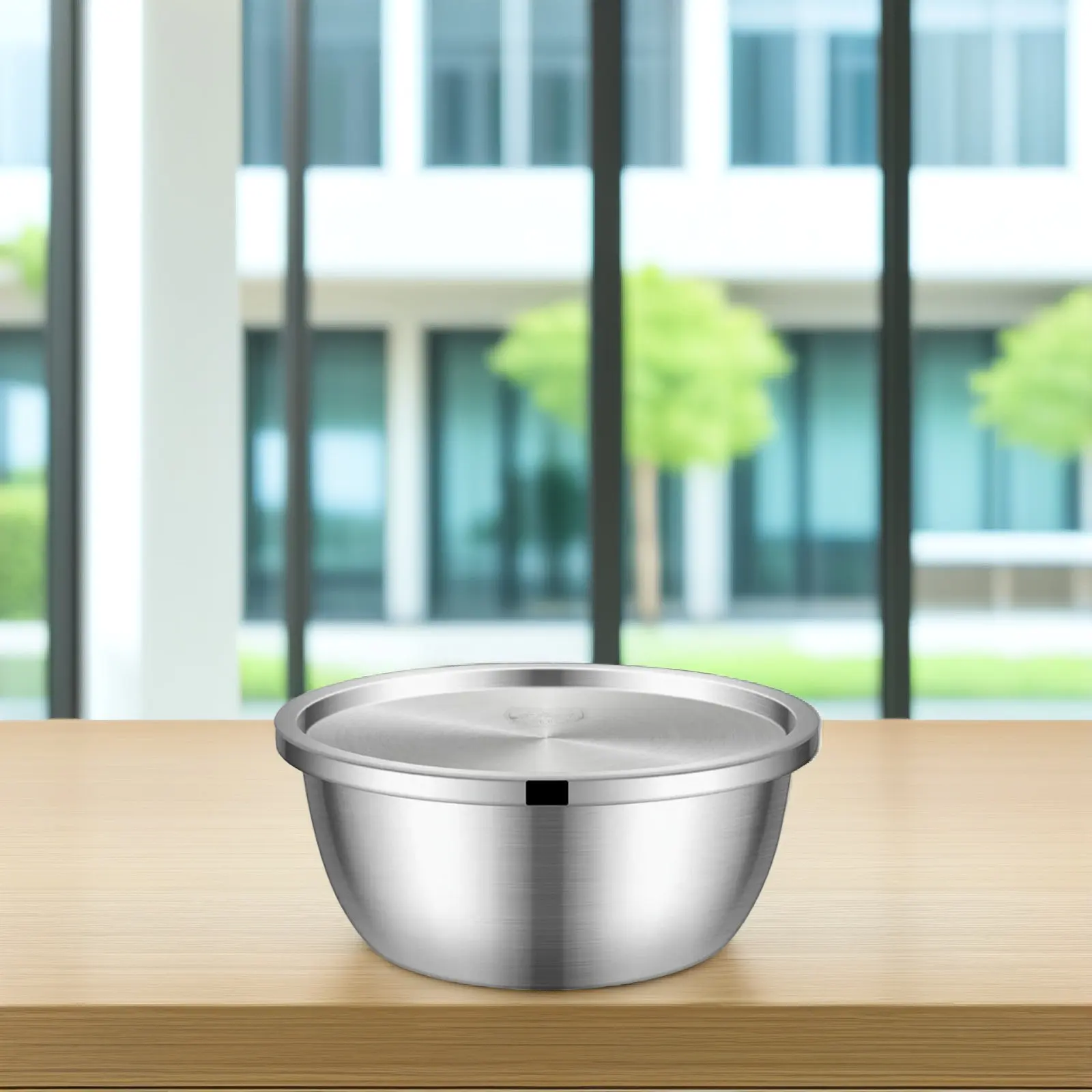 1Set 304 Stainless Steel Mixing Bowl Large Capacity Kitchen Baking Bowl for Eggs Salad Noodles Rice Dessert Storage Portable