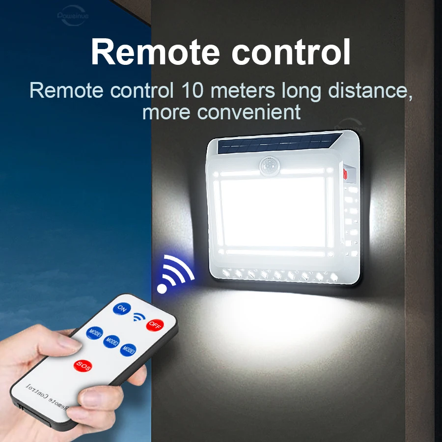 300W Solar Light for Outdoor Wall Light 8m Motion Sensor Solar Security Lamps Waterproof Solar Spotlight Garden Garage Door Lamp