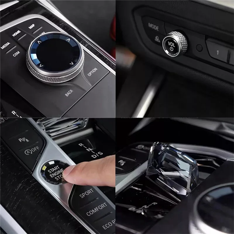 

Durable-4Pices Car Crystal Gear Shift Knob For BMW G20 G12 I3 I01 I7 G70 Ix3 G08 X5 G05 X6 G06 X7 G07 LHD Paddle Shifter Crystal