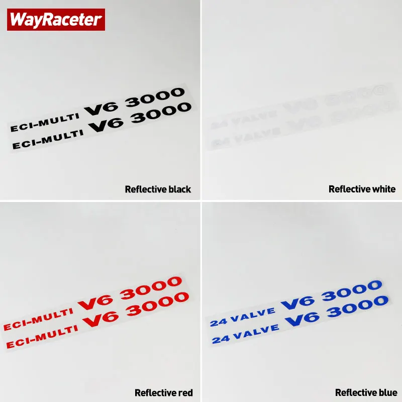 2 Pcs 24 Valve V6 3000 ECI-MULTI Graphics Side Fender Body Sticker For Mitsubishi Pajero V20 V60 V80 Shogun Montero Accessories