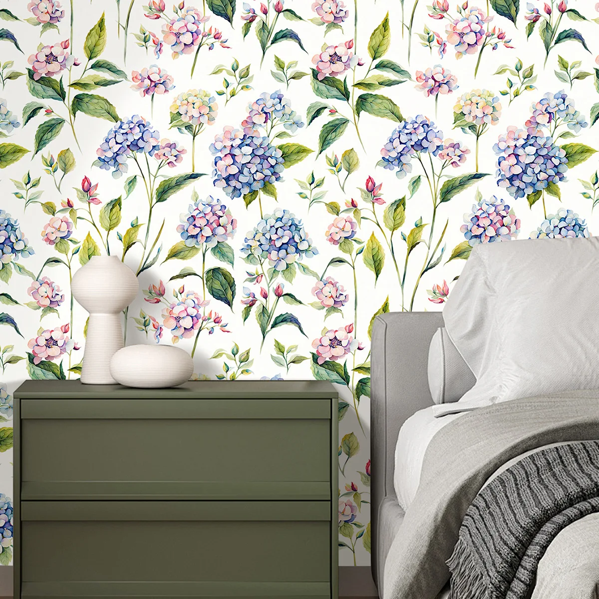 Peel and Stick Wallpaper Boho Pink Floral Contact Paper Removable Self-Adhesive Stick on Wall Paper for Cabinets Girls Bedroom