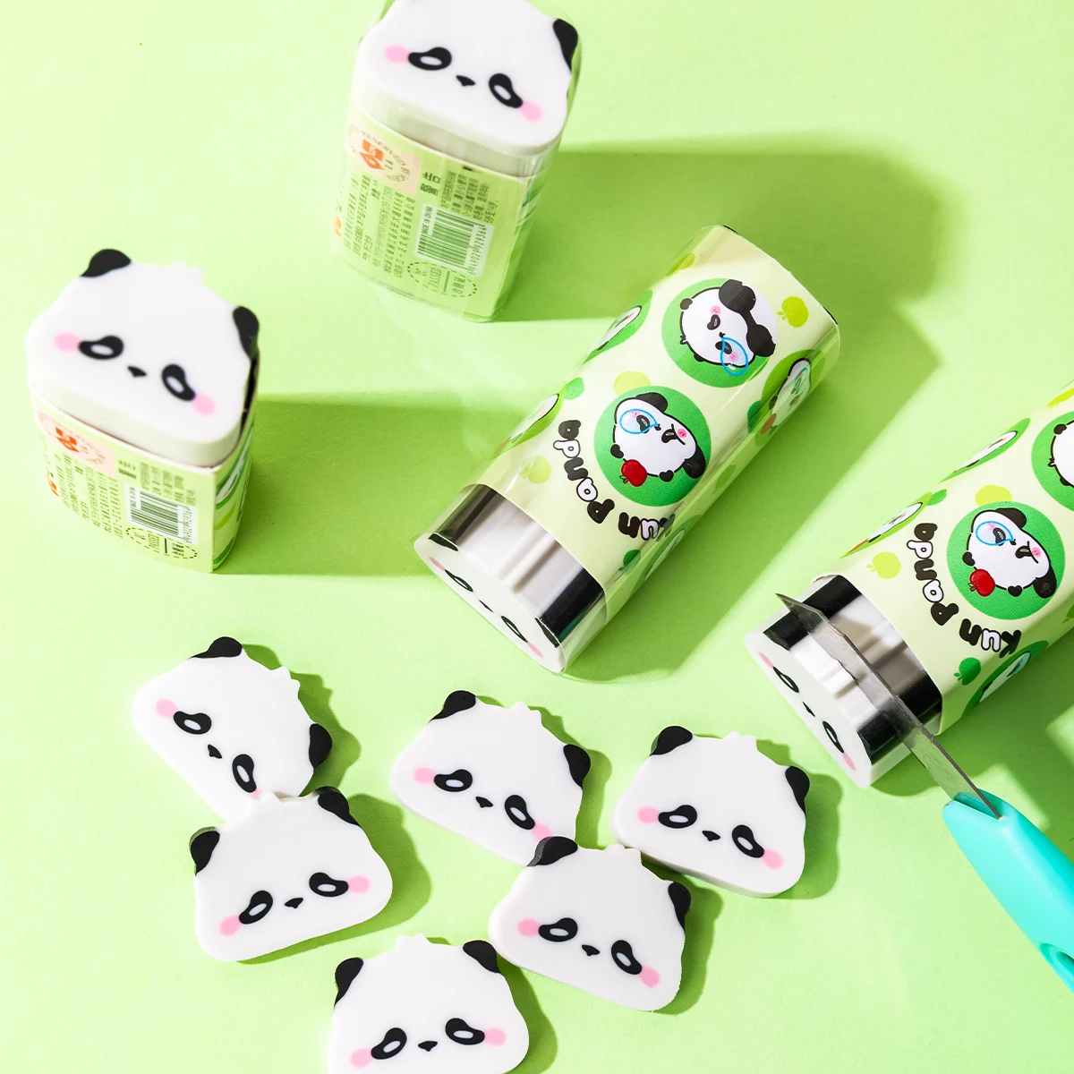 Imagem -05 - Cute Panda Sandwich Eraser para Alunos do Ensino Fundamental Artigos de Papelaria 2b Wipe Limpe Menos Detritos