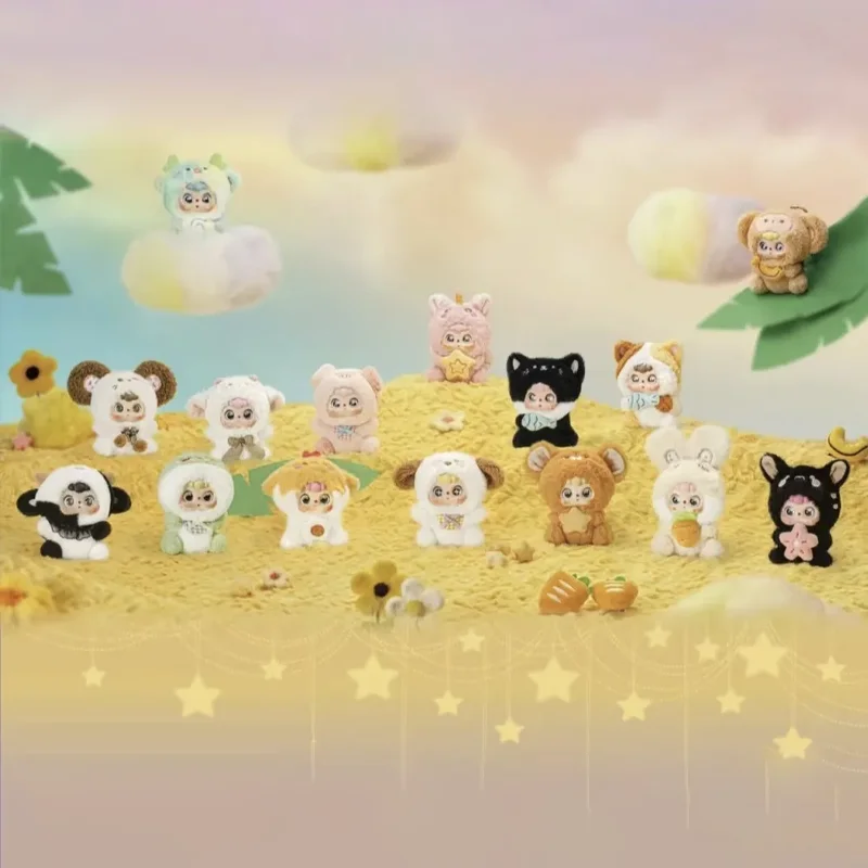 

100% Genuine Doubao Twelve Zodiac Series Mini Blind Box Trendy Toy Cute Figurine Backpack Button Kawaii Desktop Ornament Gift