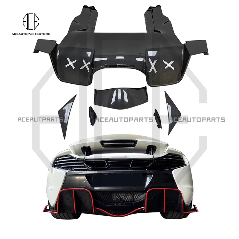 

Real Carbon Fiber Auto Car Rear Bumper Trunk Lip For Mclaren MP4-12C 650S 675T Bodykit Rear Bumper