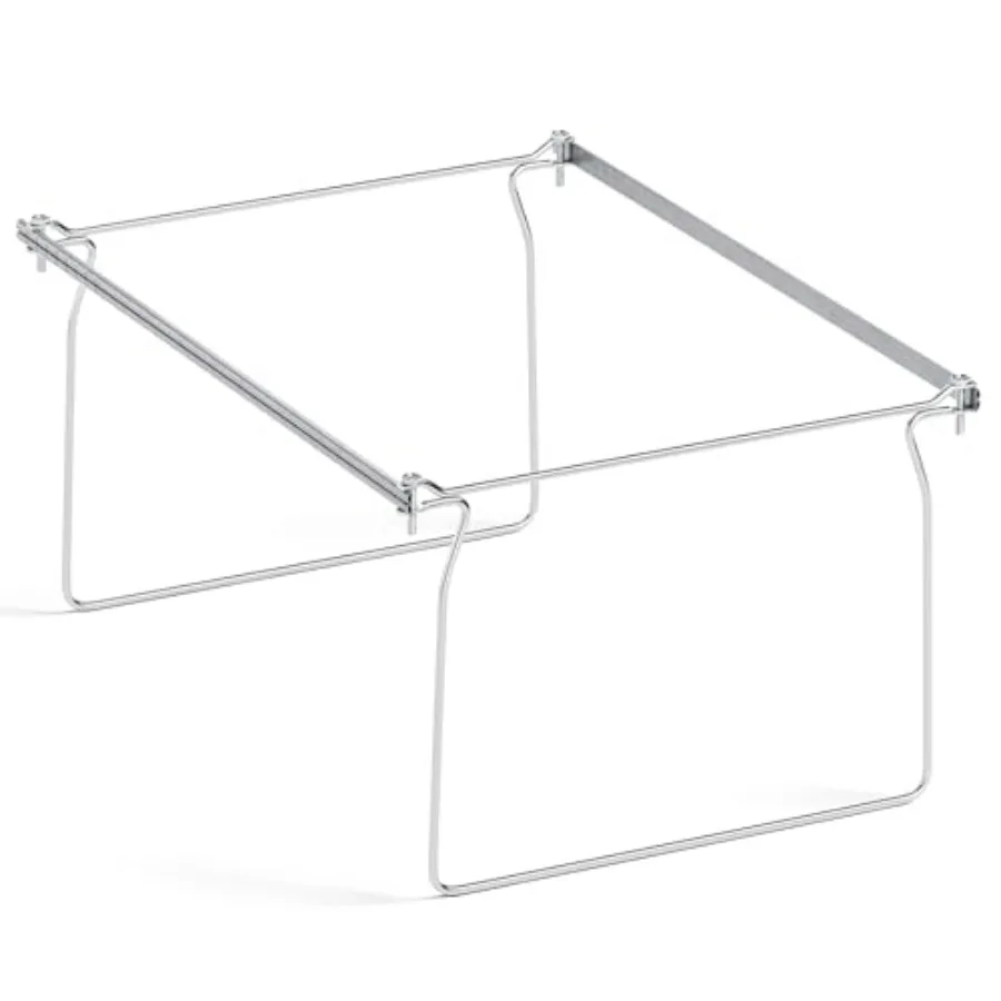 Hanging File Folder Frame, Letter Size File Drawer Organizer for Desks, Adjustable File Cabinet Rails 13.5 to 17.5 Inches, Set