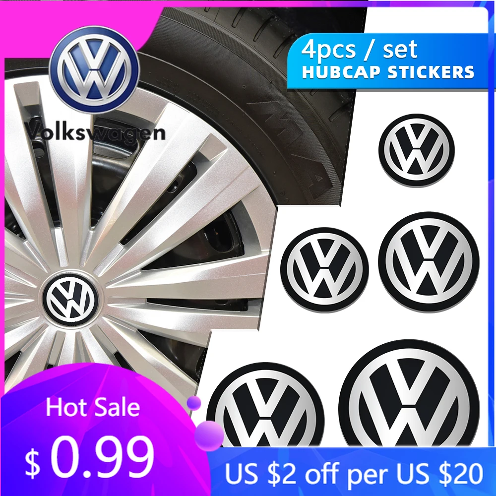 

For VW Volkswagen Jetta MK5 Golf 70mm/80mm/90mm/100mm/120mm Car Wheel Center Hub Cap Stickers For Volkswagen VW Golf Polo Tiguan