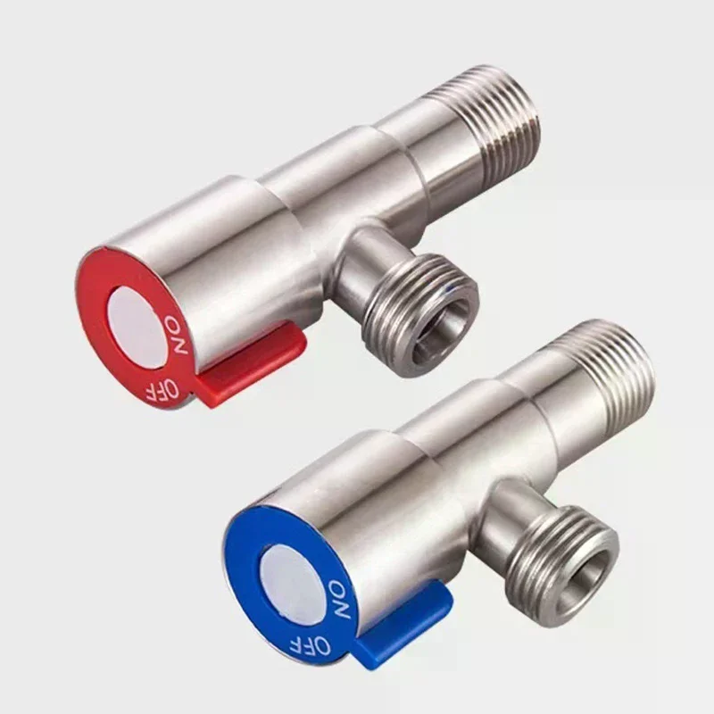 Valve Toilet Water Stop Valve Water Heater Valve 201 Stainless Steel Hot Cold Inlet Valve For Bathrooms Kitchens Toilet Triangl