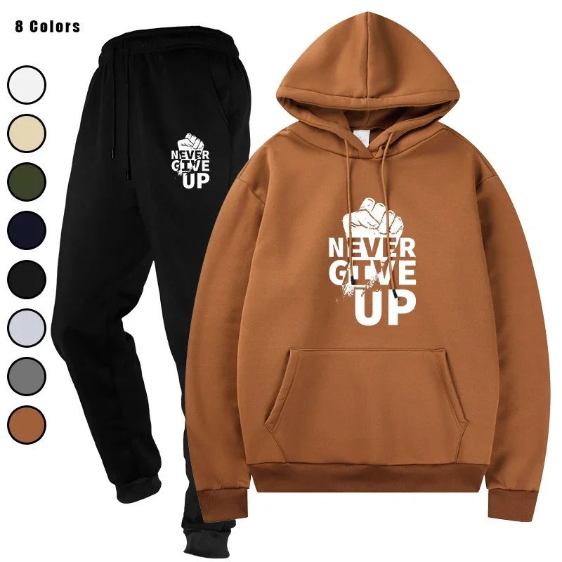 

Autumn and Winter Men's Spaceman Fashion Design Long Sleeve Harajuku Oversized Hooded Top and Sweatpants Sets