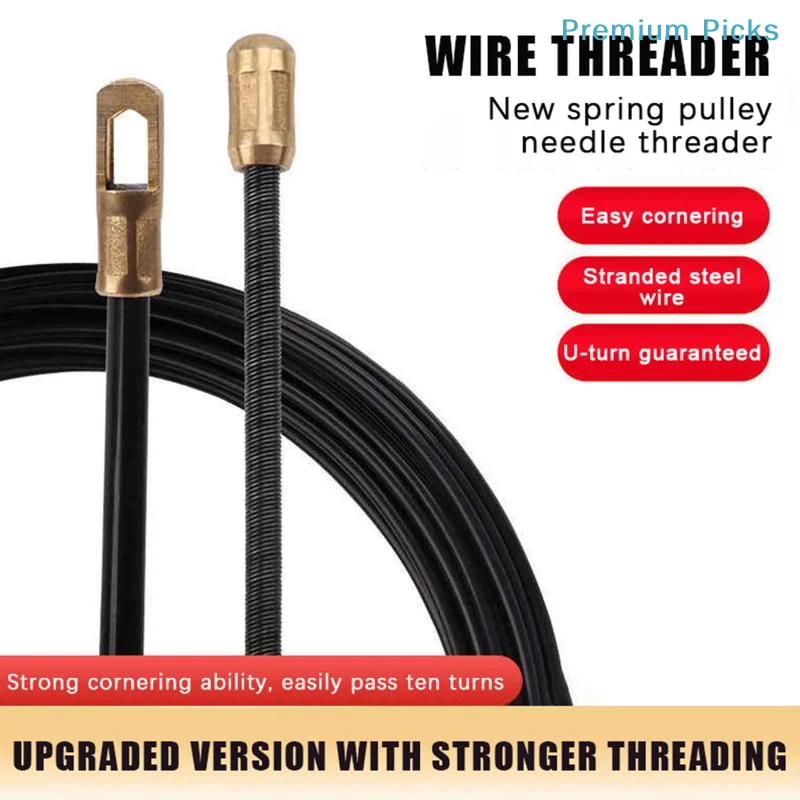 portableMulti-Size Nylon Cable Puller Spring Tape 5/10/15/20/25/30M Electrician Wall Wire Lead Tool for Electrical Wiring Jobs