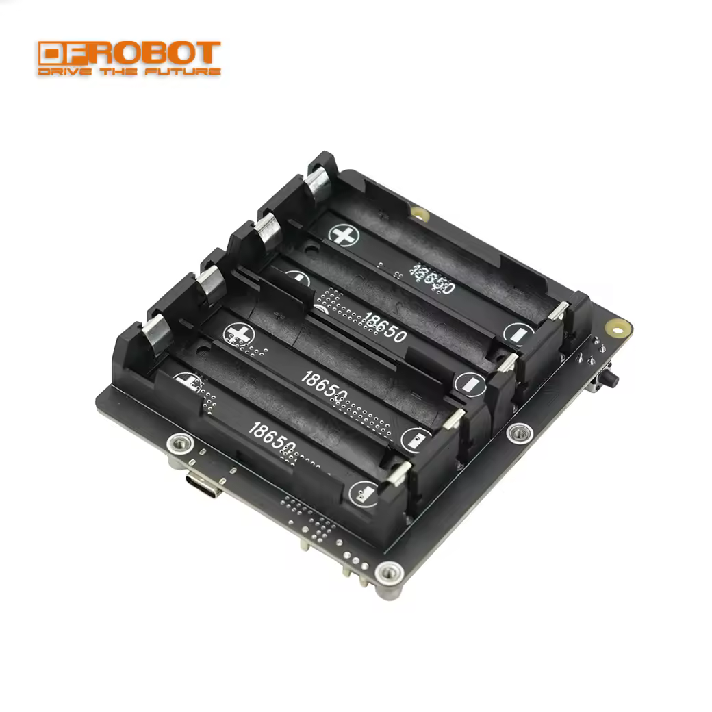 DFRobot 18650 Bateria UPS HAT Fonte de alimentação ininterrupta 5,1V 5A Compatível com Raspberry Pi 5 e USB-C Power