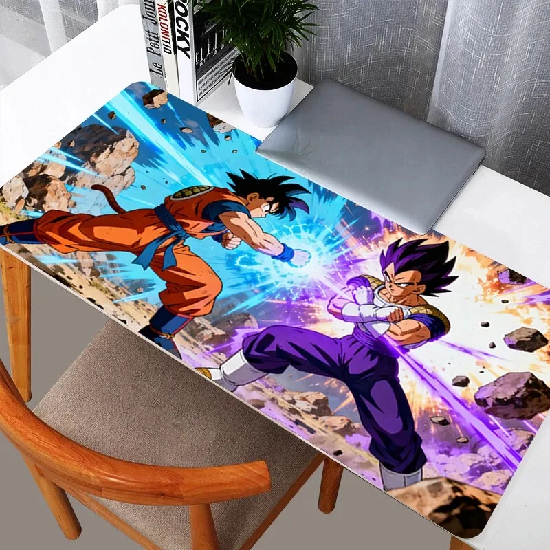 Mauspad Gummi Tisch Große Gamer Xxl Mauspads Schreibtisch Matte Computer Tastatur Gaming Zubehör Teppich DBZ Dragon Ball Mousepad