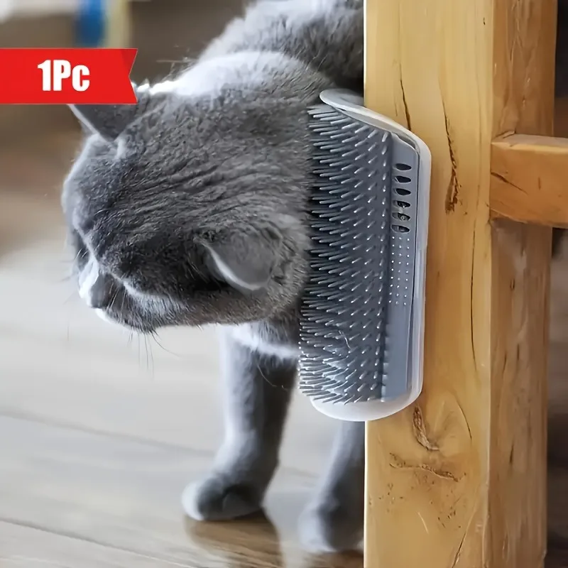 Arranhador de Canto para Gatos, Escova de Higiene Montada na Parede - Tábua para Aliviar a Coceira - Pente de Massagem para Remoção de Pelos, Ferramenta para Arranhar