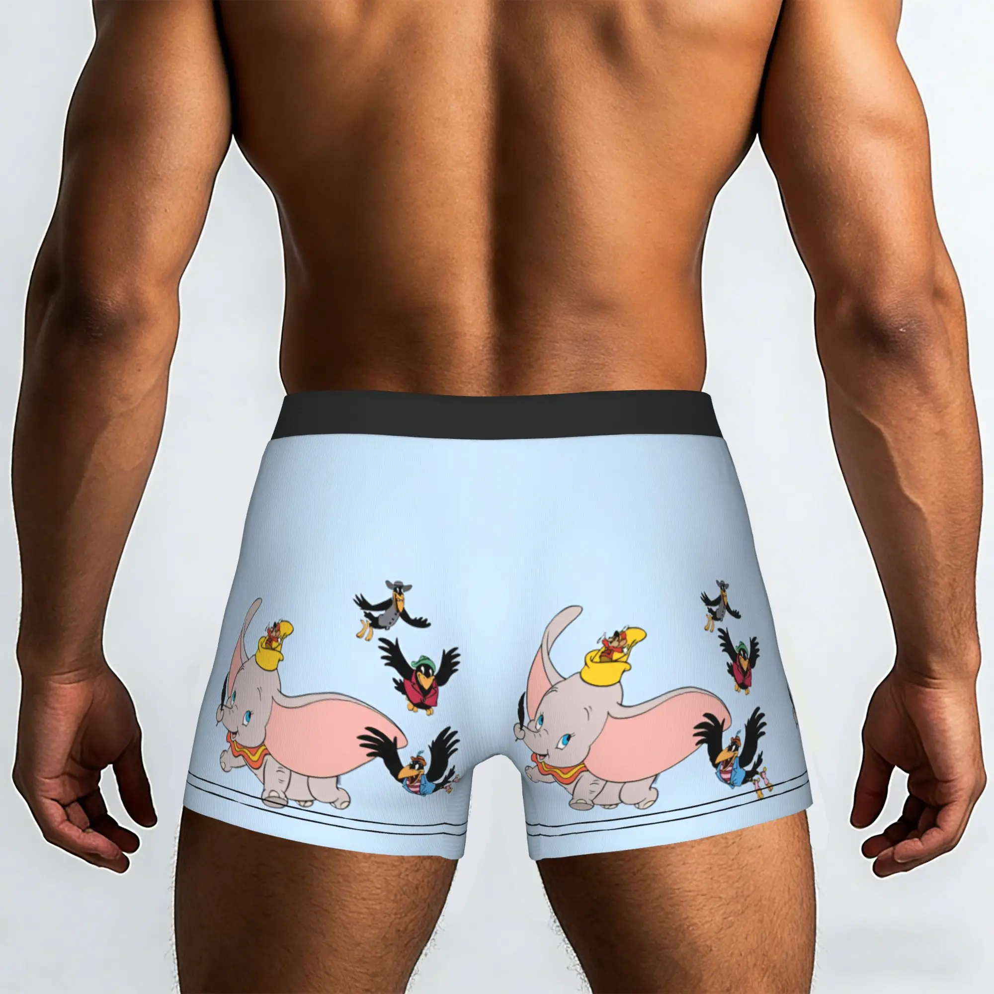 Custom Fashion D-Dumboes Cartoon Boxers Shorts Panties Men's Underpants Comfortable Cute Elephant Briefs Underwear