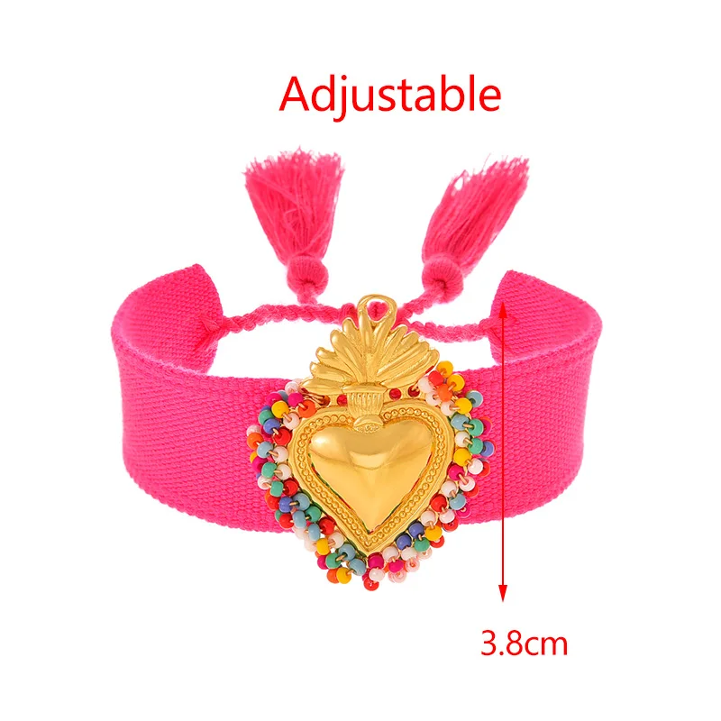 1pc Fashion creative simple Rice Beads Irregular Love Braided Tassel Bracelet For Ladies,couple and girlfriends