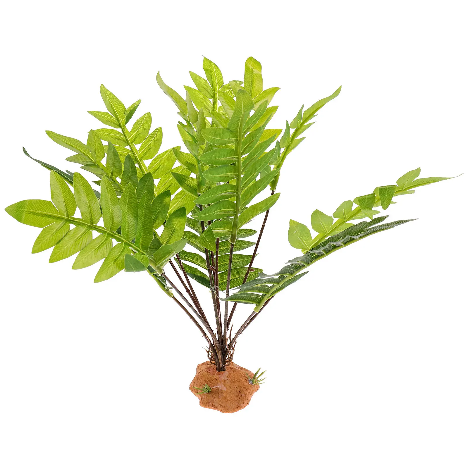 Realistic Reptile Terrarium Plant Decoration with Weighted Base – Natural Hiding Spot for Lizards, Frogs & Amphibians