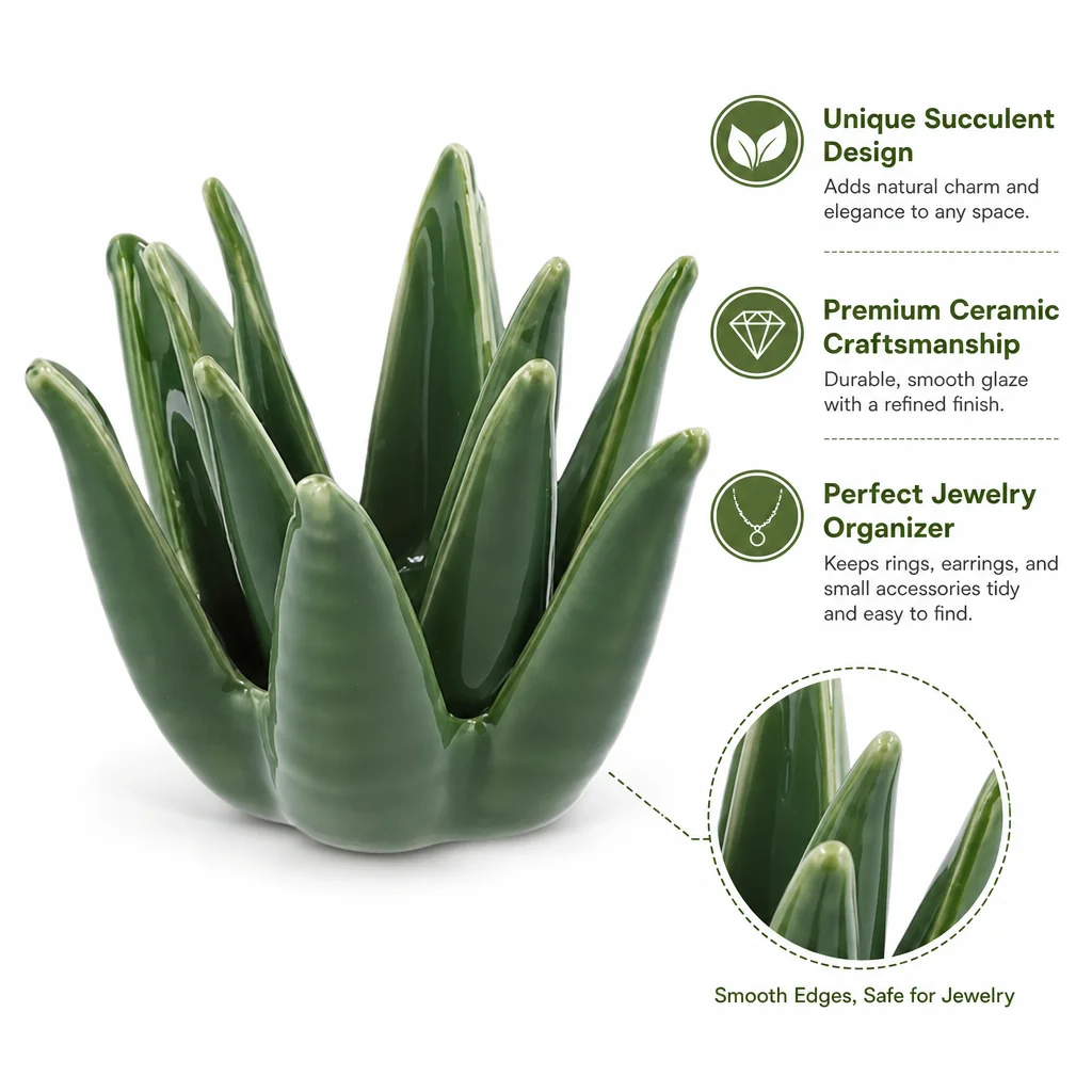 Green Ceramic Aloe Jewelry Rin - Women'S Alo Accessories 评论和价格