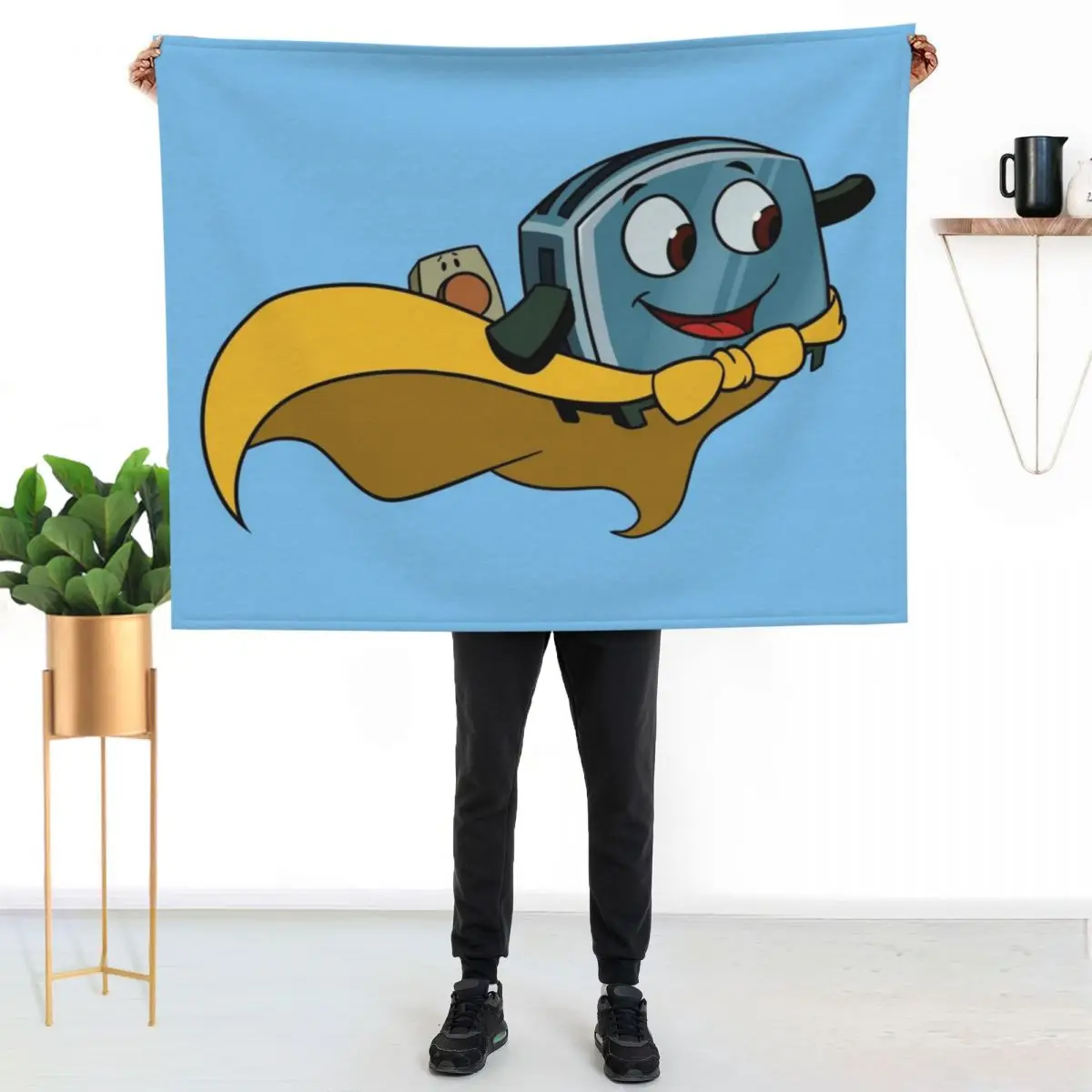 Now This Little Toaster is Brave Throw Blanket couch cozy soft plush fuzzy picnic outdoor blanket