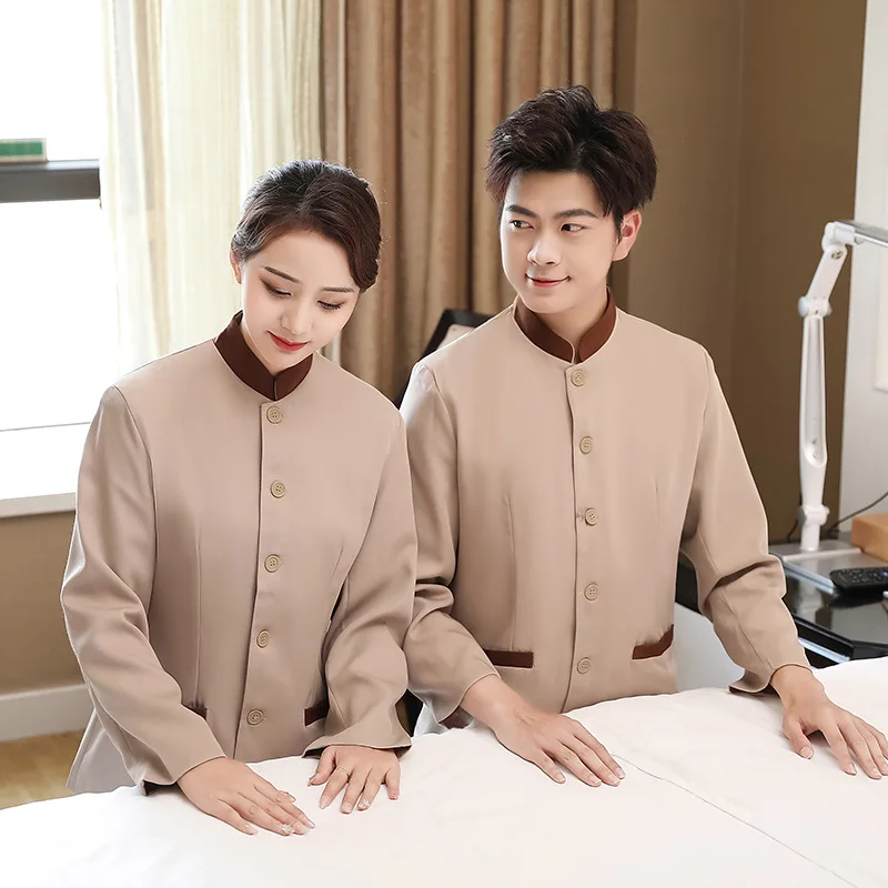 

Новая униформа для уборщиков отелей для женщин, с длинными рукавами, подходит для персонала отелей, медицинского персонала, горничных и работников по уборке.