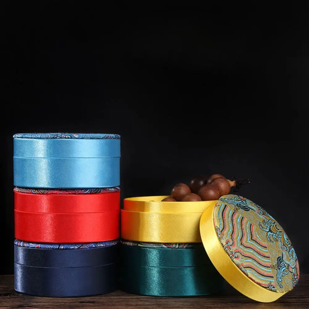 Handmade Linen Jewelry Storage Organizer Tassel Ethnic Jewelry Box Large Capacity Chinese Cultural Bracelet Case Living Room